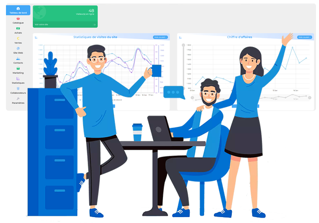 Prévisualisation du Tableau de bord du manager